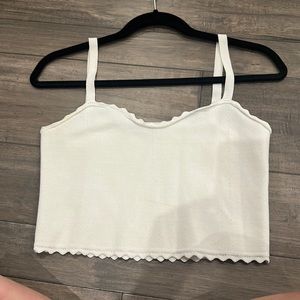 Zara White Babydoll Tankto